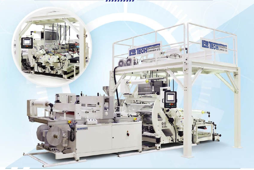 LABTECH FIVE LAYERS CAST FILM LAMINATION LINE WITH C-TYPE CALENDER
